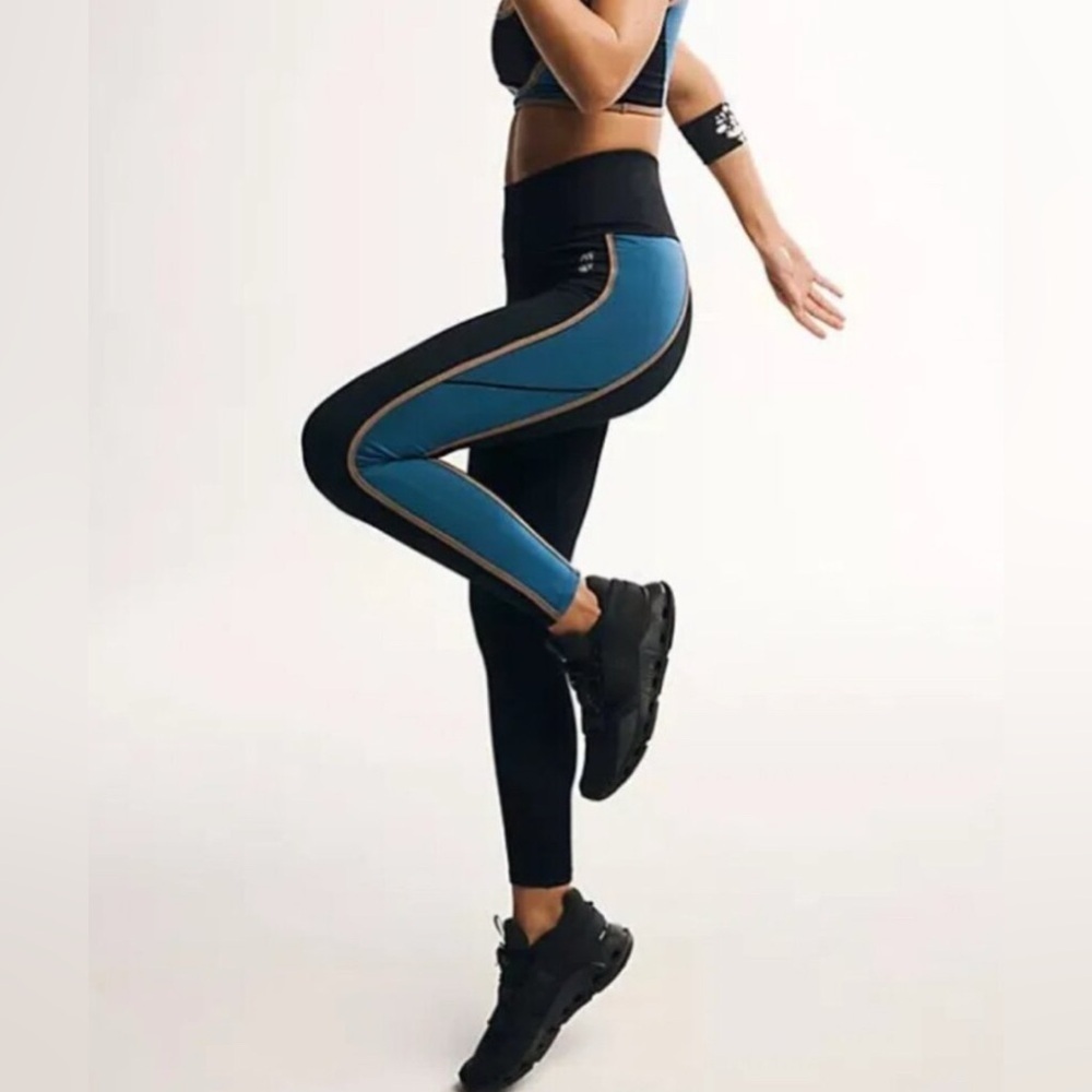 Free People Blow Your Mind Leggings  in Black Combo XS/S